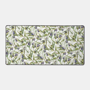 Sage Green Watercolor French Country Olive Desk Mat