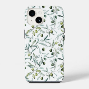 Sage Green Watercolor French Country Olive iPhone 14 Case