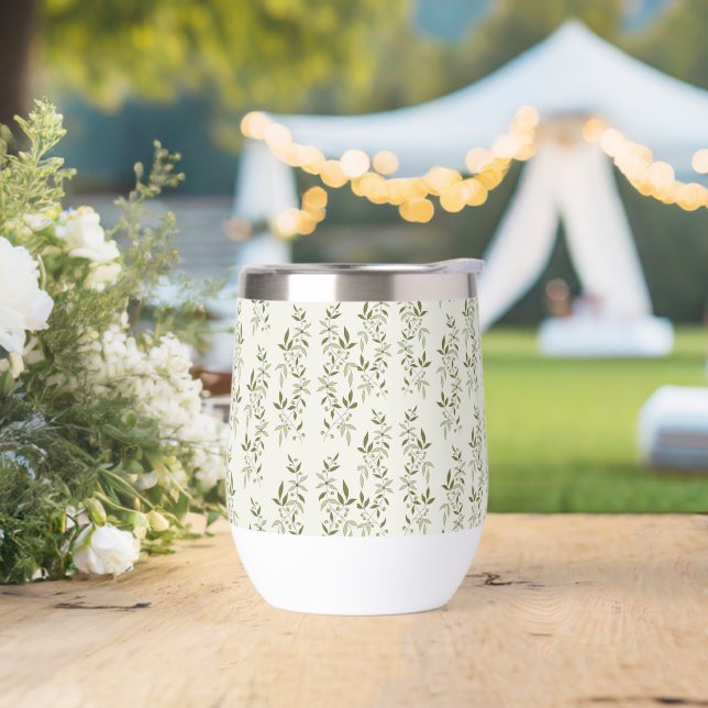 Sage Green Watercolor French Country Olive Pattern (Wedding)
