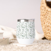 Sage Green Watercolor French Country Olive Pattern