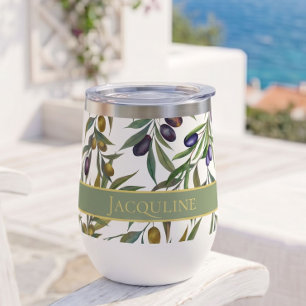 Sage Green Watercolor French Country Olive Pattern
