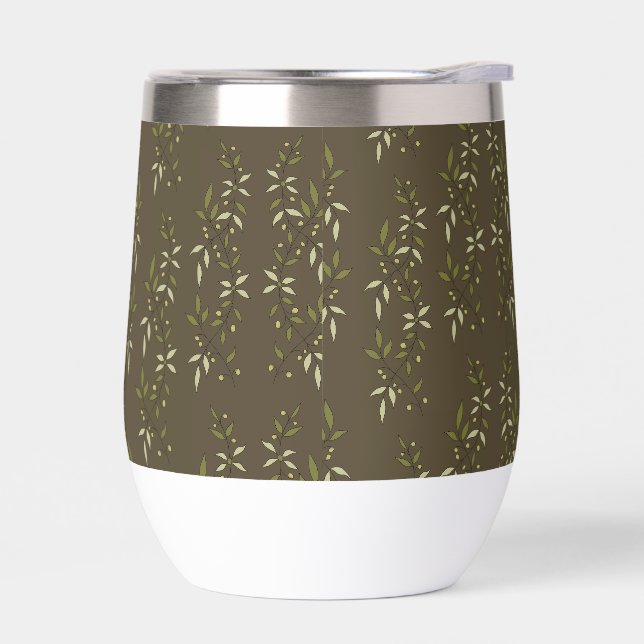 Sage Green Watercolor French Country Olive Pattern (Left)