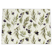 Sage Green Watercolor French Country Olive Pattern