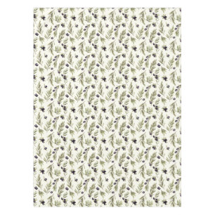 Sage Green Watercolor French Country Olive Pattern Tablecloth