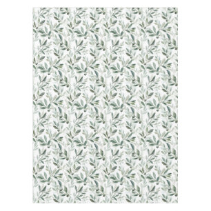 Sage Green Watercolor French Country Olive Pattern Tablecloth