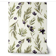 Sage Green Watercolor French Country Olive Pattern