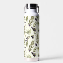 Sage Green Watercolor French Country Olive Pattern
