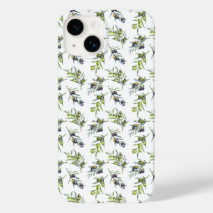 Sage Green Watercolor Olives Case-Mate iPhone 14 Case