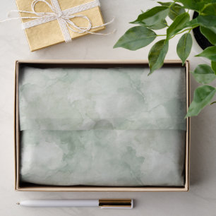 sage Green Watercolor Pattern  Tissue Paper