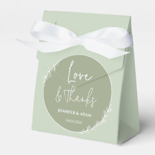 Sage Green Wedding Bridal Favour Thank You Bag Favour Box