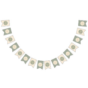 Sage Green Wedding bunting banner