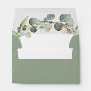 Sage Green Wedding Details Eucalyptus Greenery Envelope