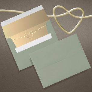 Sage Green Wedding Envelope