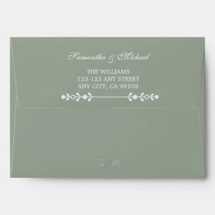 Sage Green Wedding Envelope