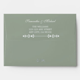 Sage Green Wedding Envelope