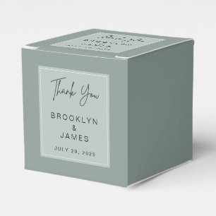Sage Green Wedding Favor Box