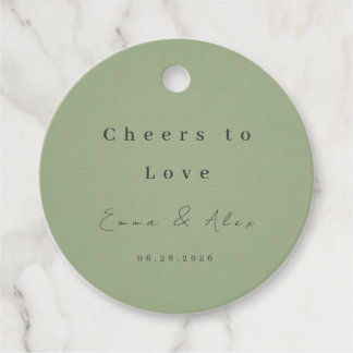 Sage Green Wedding Favor Tag