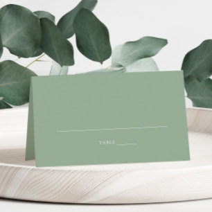 Sage Green Wedding Folded Place Card