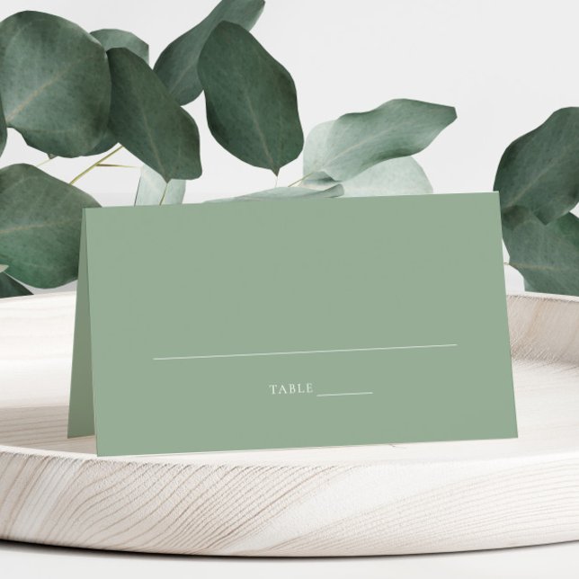 Sage Green Wedding Folded Place Card (Creator Uploaded)