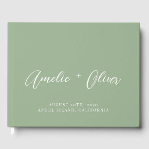 Sage Green Wedding Guest Book