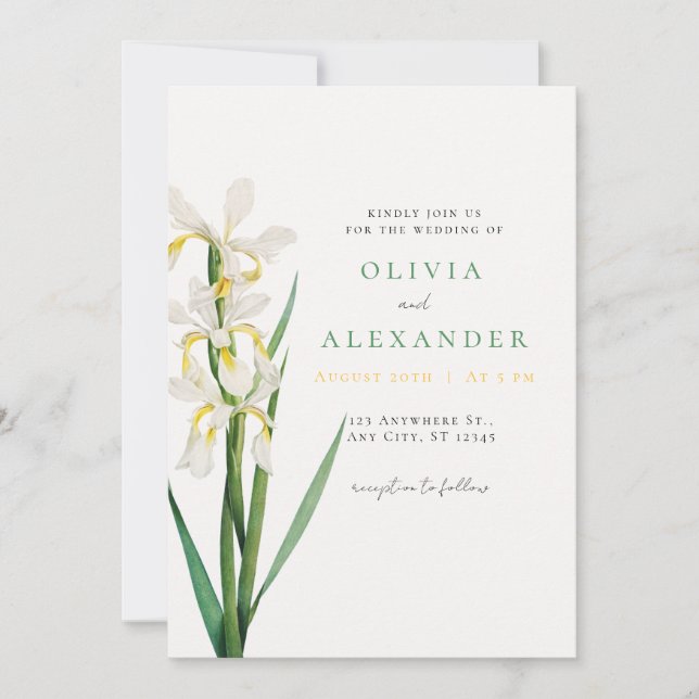 Sage Green Wedding Invitation (Front)
