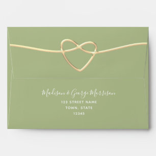 Sage Green Wedding Return Address Envelope