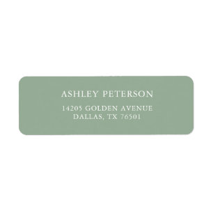Sage Green Wedding Return Address Shipping Return Address Label