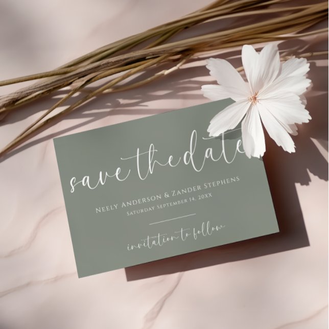 Sage Green Wedding Save the Date (Creator Uploaded)