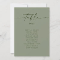 Sage Green Wedding Seating Chart | Minimalist