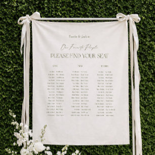 Sage Green Wedding Seating Chart Tapestry