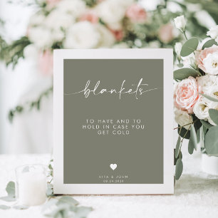 Sage Green Wedding To Have And To Hold Drink Sign