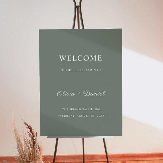 Sage Green Wedding Welcome Sign (Sage Green Wedding Welcome Sign)