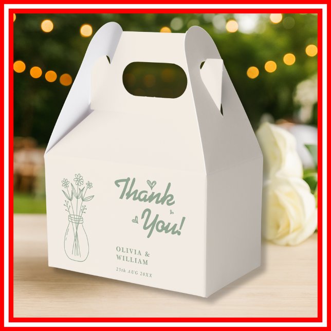 Sage Green Wedding | Wildflower Favour Box (Creator Uploaded)
