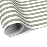 Sage Green | White Stripe Wrapping Paper<br><div class="desc">This classic stripe gift wrapping paper is perfect for your gifting needs! Wrap a birthday gift, baby shower gift, bridal shower gift, wedding gift, or gift for any other special occasion. It's also a wonderful choice for wrapping paper crafts : wrapping paper envelopes, wrapping paper bunting, wrapping streamers or wrapping...</div>