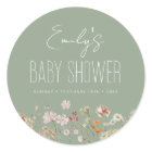 Sage Green Wildflower Boho Baby Shower In Bloom