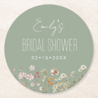 Sage Green Wildflower Boho Bridal Shower Garden