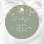 Sage Green Wildflower Boho Bridal Shower Thank You Favour Tags<br><div class="desc">Extend your gratitude in style with our Wildflower Boho Bridal Shower Thank You Garden Favour Tags. Featuring a charming wildflower design, these tags are the perfect expression of appreciation for your guests. The "In Bloom" garden theme signifies the blossoming love celebrated during the bridal shower, creating a cohesive and heartfelt...</div>
