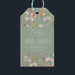 Sage Green Wildflower Boho Bridal Shower Thank You Gift Tags<br><div class="desc">Express heartfelt thanks with our Wildflower Boho Bridal Shower Thank You Gift Tags. Featuring a charming wildflower design, these tags convey gratitude for celebrating the blooming love during the bridal shower. The "In Bloom" theme adds a touch of natural beauty and romance to every tag, creating a cohesive and meaningful...</div>