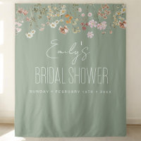 Sage Green Wildflower Bridal Shower Garden Bloom