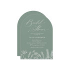 Sage Green Wildflower Bridal Shower Invitation