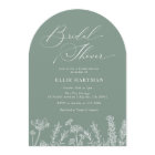Sage Green Wildflower Bridal Shower Invitation