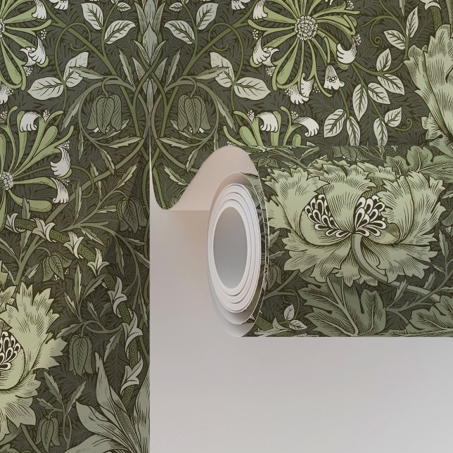 Sage Green William Morris Honeysuckle Wallpaper (Creator Uploaded)