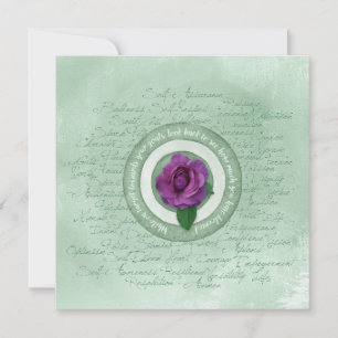 Sage Green with Purple Rose Empowerment Quote 