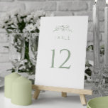 Sage Green  Wldflower Wedding Table Number<br><div class="desc">Enhance your reception decor with our Sage Green Wldflower Wedding Table Numbers. These numbers,  adorned with delicated wildflowers,  add a touch of sophistication to your seating arrangements. Guide your guests effortlessly through your elegant celebration.</div>