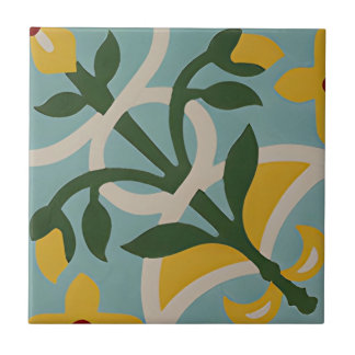 sage green yellow texture tiles