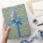 Sage Green Yellow White Boho Wildflowers Floral Wrapping Paper<br><div class="desc">Trendy boho sage green with white and yellow wildflowers is the design on this pretty wrapping paper.  Perfect for birthday's,  bridal showers,  and baby showers.</div>