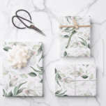 Sage Greenery Elegant Soft Rose Gold Foliage Wrapping Paper Sheet<br><div class="desc">Botanical sage green and rose gold greenery elegant wrapping paper sheets</div>