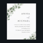 Sage Greenery Leaf Budget Wedding Invitation<br><div class="desc">Sage Greenery Leaf Budget Printed Wedding Invitation

See matching items and digital invitations in niche and nest store</div>