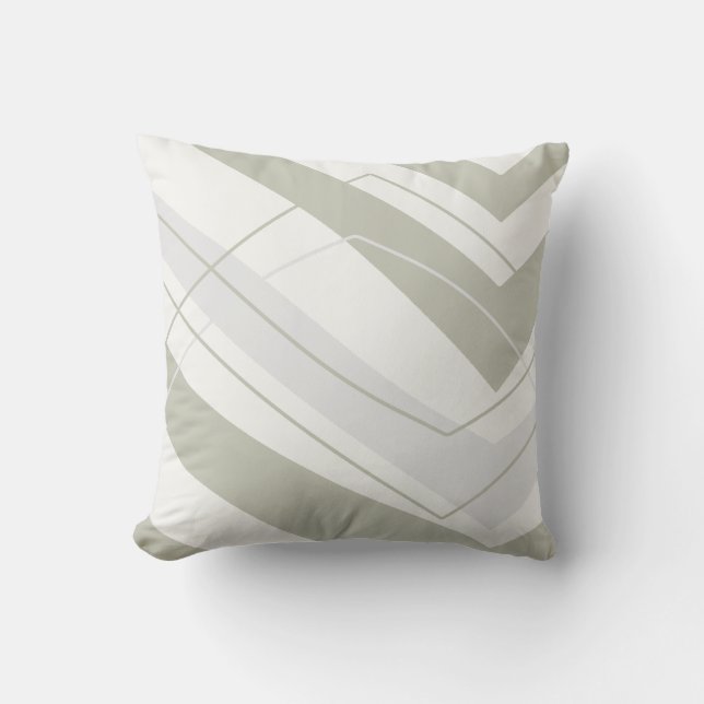 Sage Grey Modern Square Cushion (Front)