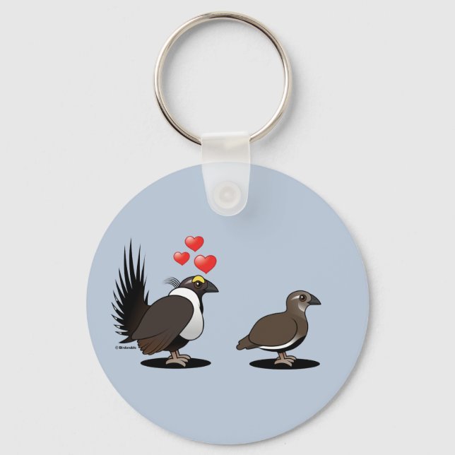 Sage Grouse Love Key Ring (Front)